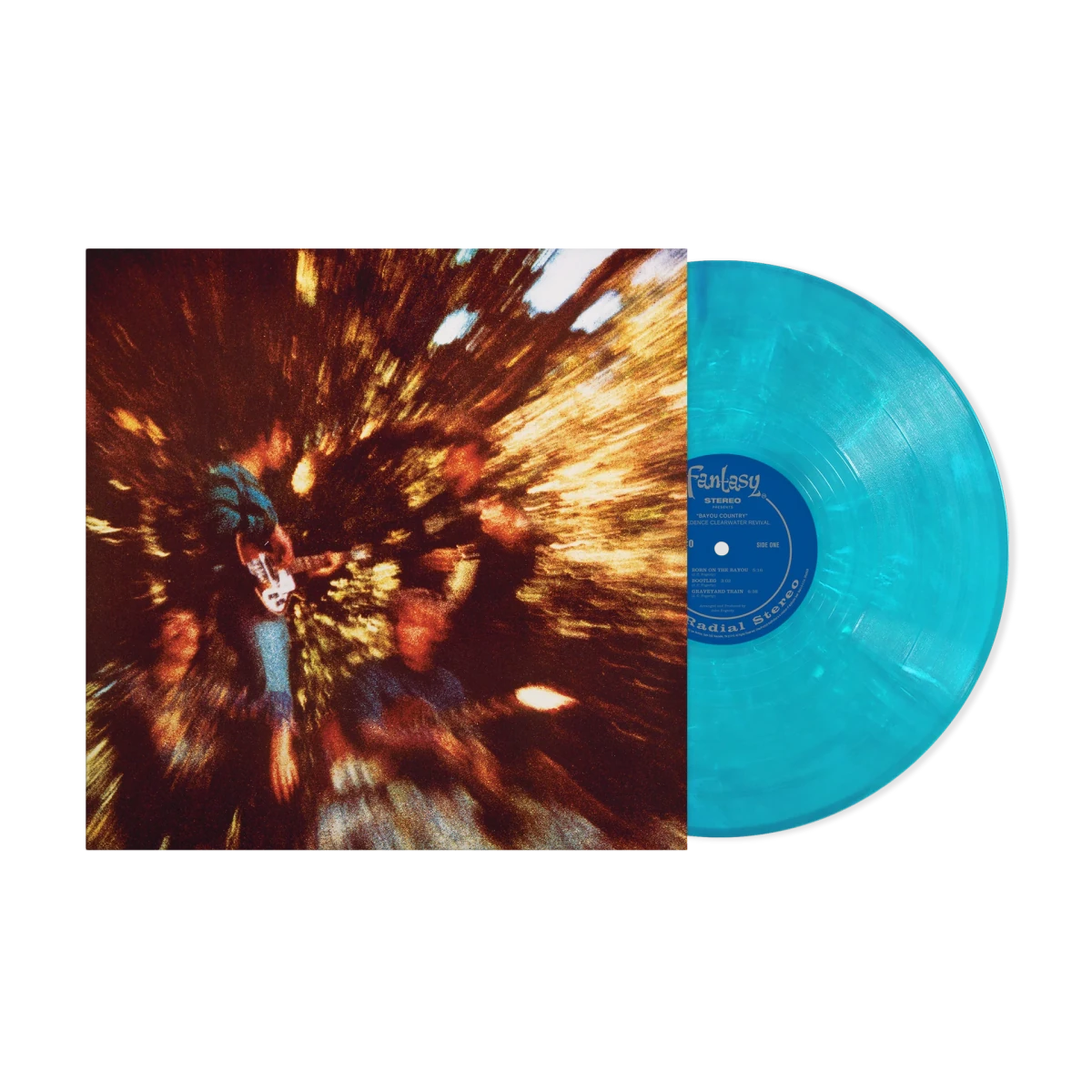 "Vinyl Record Title - Transatlantic Vinyl RecordsCreedence Clearwater Revival - Bayou Country (Bayou Blue LP - USA iMPORT Exclusive