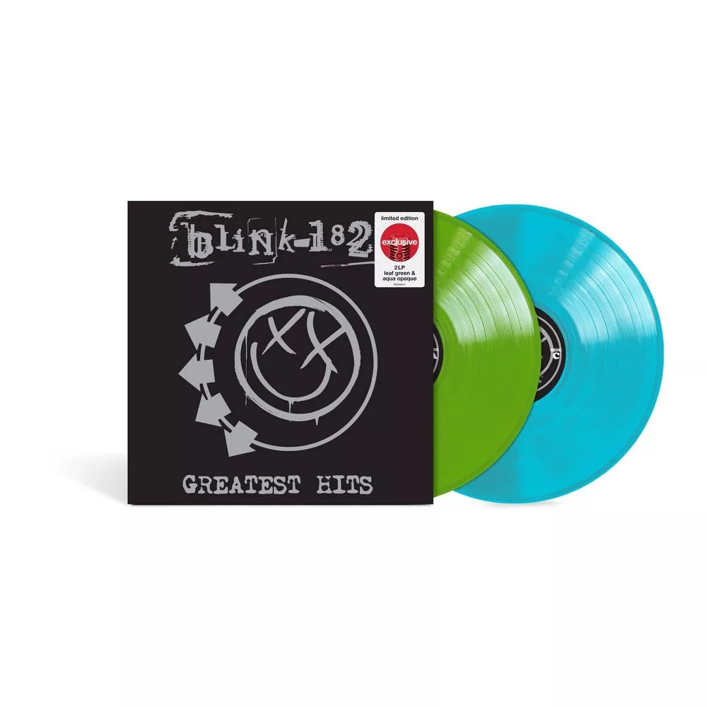 "Vinyl Record Title - Transatlantic Vinyl RecordsBlink 182 - Greatest Hits - USA Import - Vinyl Record - Blue & Green.