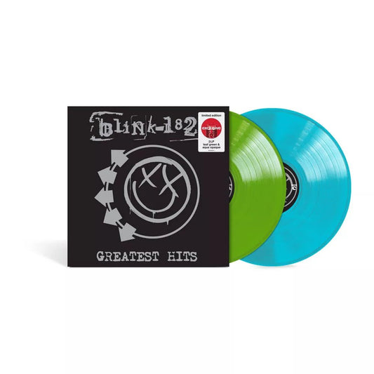 "Vinyl Record Title - Transatlantic Vinyl RecordsBlink 182 - Greatest Hits - USA Import - Vinyl Record - Blue & Green.
