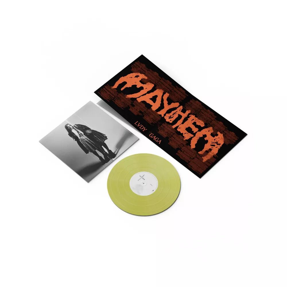 "Vinyl Record Title - Transatlantic Vinyl RecordsLADY GAGA - Mayhem - Lemon Colour Vinyl - With Poster. USA import Vinyl.