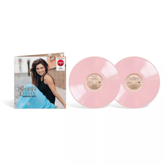 "Vinyl Record Title - Transatlantic Vinyl RecordsShania Twain - Greatest Hits - USA Import - Baby Pink Colour Vinyl